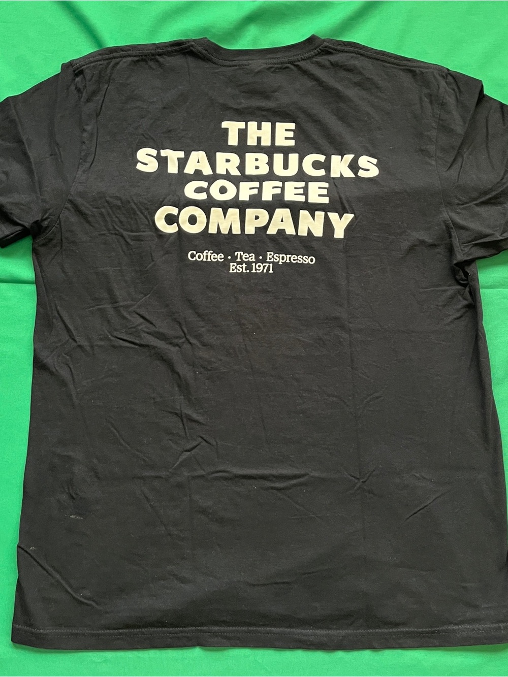The Starbucks Coffee Company Official Established 1971 Promo T-Shirt Size Large